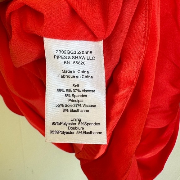 NWT VERONICA BEARD 'Kalita' Chain-Halter Silk-Blend Mini-Dress Watermelon 8 - Picture 10 of 10